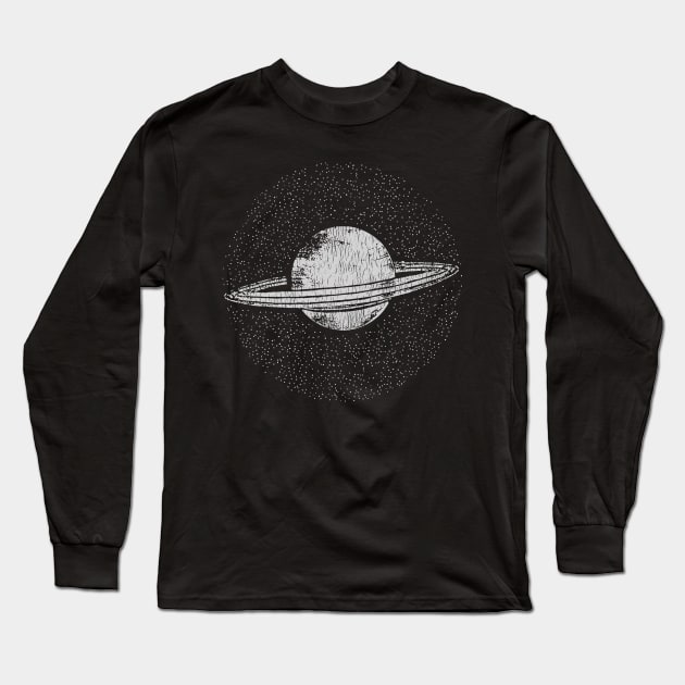 Saturn Planet Vintage Long Sleeve T-Shirt by majgad